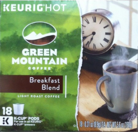 (image for) GREEN MOUNTAIN BREAKFAST BLEND LIGHT ROAST COFFEE K-CUP PODS