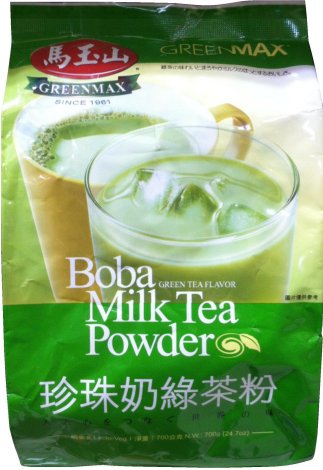 (image for) GREENMAX BOBA MILK TEA POWDER GREEN TEA FLAVOR