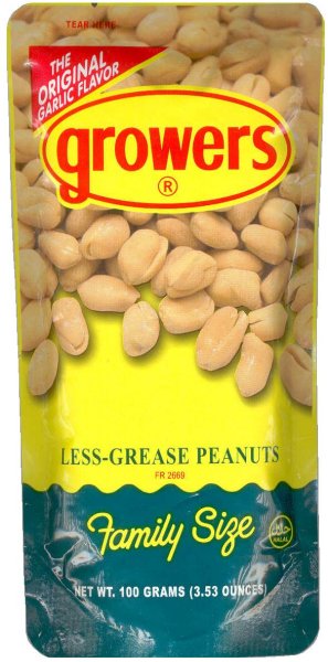 (image for) GROWERS PEANUTS ORIGINAL GARLIC FLAVOR