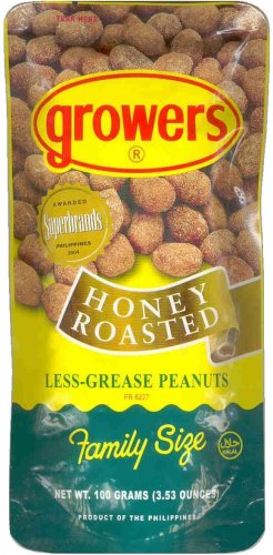 (image for) GROWERS PEANUTS HONEY ROASTED