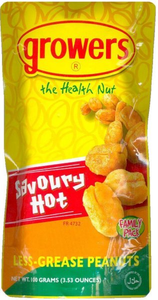 (image for) GROWERS PEANUTS SAVOURY HOT