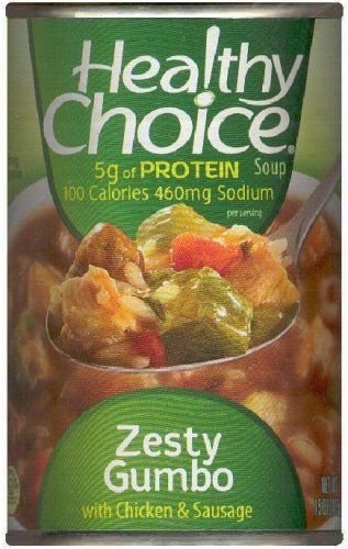 (image for) HEALTHY CHOICE ZESTY GUMBO WITH CHICKEN & SAUSAGE SOUP