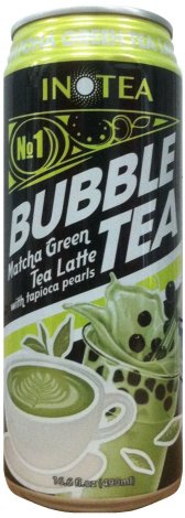 (image for) INOTEA BUBBLE MATCHA GREEN TEA TARO LATTE WITH TAPIOCA PEARLS