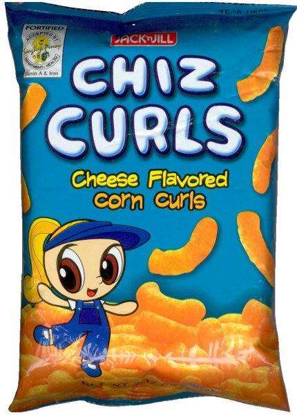 (image for) JACK'N JILL CHIZ CURLS CHEESE FLAVORED CORN CURLS