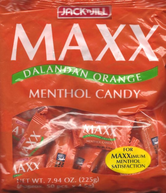 (image for) JACK'N JILL MAXX DALANDAN ORANGE MENTHOL CANDY