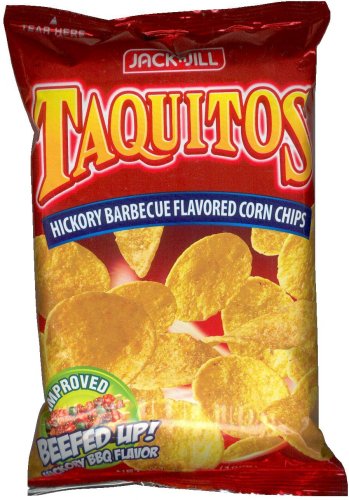 (image for) JACK'N JILL TAQUITOS HICKORY BARBECUE FLAVORED CORN CHIPS