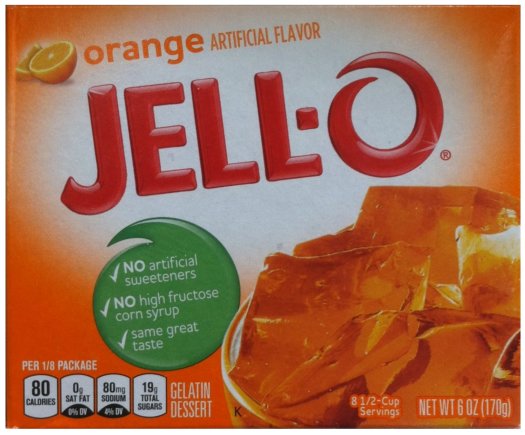 (image for) JELL-O ORANGE FLAVOR GELATIN DESSERT