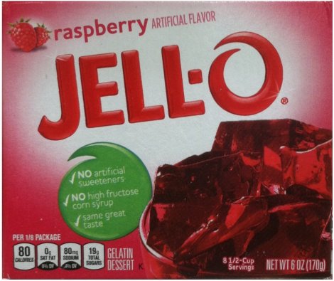 (image for) JELL-O RASPBERRY FLAVOR GELATIN DESSERT