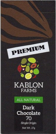 (image for) KABLON FARMS DARK CHOCOLATE 70% WITH COCONUT SUGAR