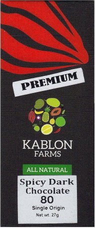 (image for) KABLON FARMS SPICY DARK CHOCOLATE 80%