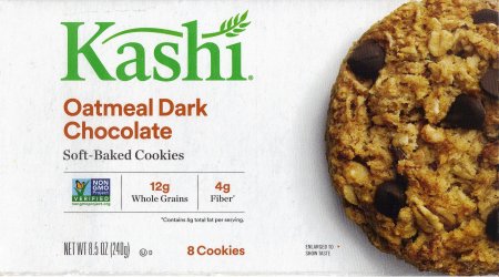 (image for) KASHI OATMEAL DARK CHOCOLATE SOFT BAKE COOKIES