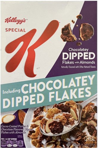 (image for) KELLOGG'S SPECIAL K CHOCOLATEY DIPPED FLAKES WITH ALMONDS