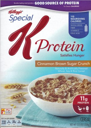 (image for) KELLOGG'S SPECIAL K PROTEIN CINNAMON BROWN SUGAR CRUNCH