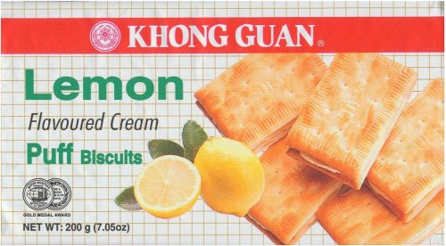 (image for) KHONG GUAN LEMON CREAM FLAVOURED PUFF BISCUITS