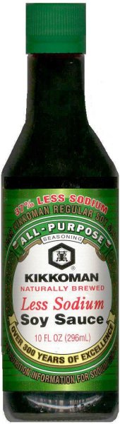 (image for) KIKKOMAN NATURALLY BREWED LESS SODIUM SOY SAUCE