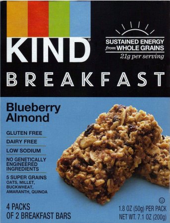 (image for) KIND BREAKFAST BLUEBERRY ALMOND BARS