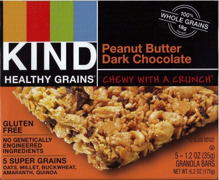 (image for) KIND HEALTHY GRAINS PEANUT BUTTER DARK CHOCOLATE GRANOLA BARS