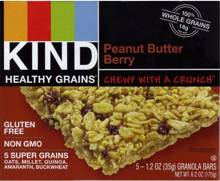 (image for) KIND HEALTHY GRAINS PEANUT BUTTER BERRY GRANOLA BARS