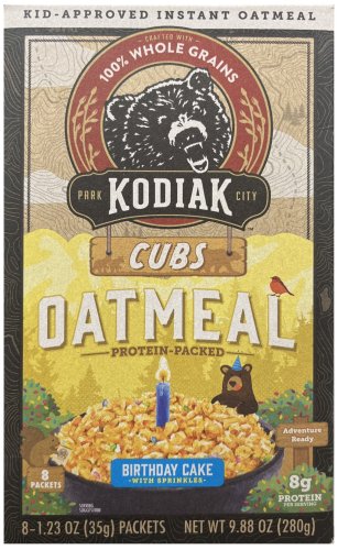 (image for) KODIAK PROTEIN PACKED OATMEAL CUBS BIRTHDAY CAKE