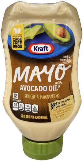 (image for) KRAFT MAYO WITH AVOCADO OIL REDUCED FAT MAYONNAISE