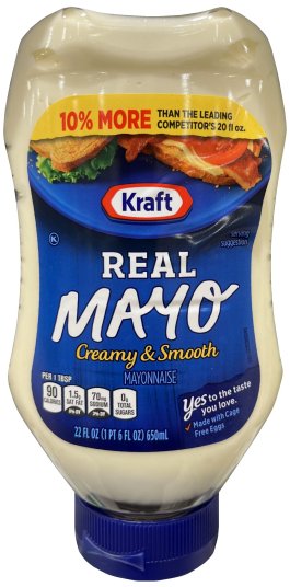 (image for) KRAFT REAL MAYO CREAMY & SMOOTH MAYONNAISE