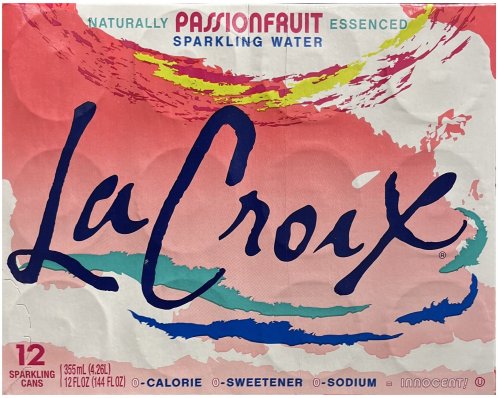 (image for) LA CROIX NATURALLY PASSION FRUIT ESSENCED SPARKLING WATER