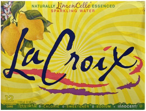 (image for) LA CROIX NATURALLY LIMON CELLO ESSENCED SPARKLING WATER