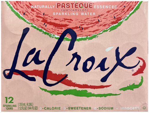 (image for) LA CROIX NATURALLY PASTEQUE WATERMELON ESSENCED SPARKLING WATER