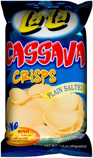 (image for) LA LA CASSAVA CRISPS PLAIN SALTED