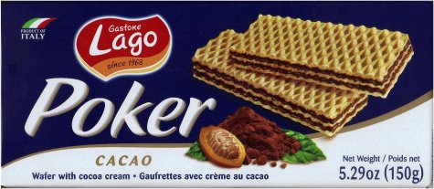 (image for) LAGO POKER CACAO WAFER WITH COCOA CREAM