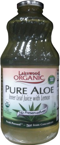 (image for) LAKEWOOD ORGANIC PURE ALOE INNER LEAF JUICE WITH LEMON