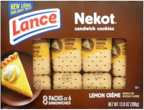 (image for) LANCE NEKOT LEMON CREME SANDWICH COOKIES