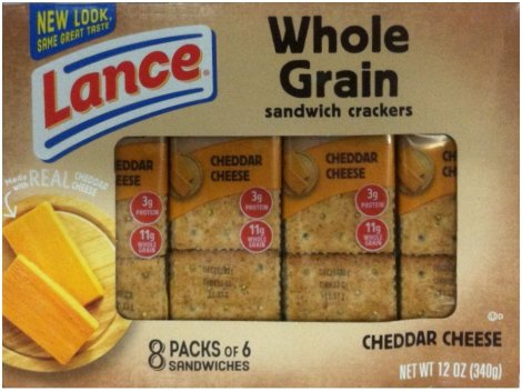 (image for) LANCE WHOLE GRAIN CHEDDAR CHEESE SANDWICH CRACKERS