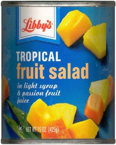 (image for) LIBBY'S TROPICAL FRUIT SALAD SYRUP & PASSION FRUIT JUICE