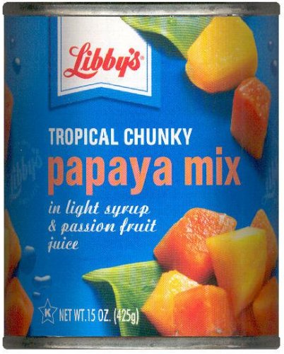 (image for) LIBBY'S TROPICAL CHUNKY PAPAYA IN SYRUP & PASSION FRUIT JUICE