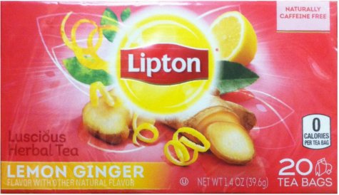 (image for) LIPTON LEMON GINGER HERBAL TEA