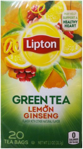 (image for) LIPTON GREEN TEA LEMON GINSENG