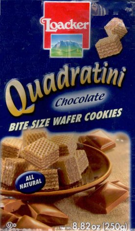 (image for) LOACKER QUADRATINI BITE SIZE CHOCOLATE WAFER COOKIES