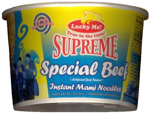 (image for) LUCKY ME SUPREME BEEF FLAVOR NOODLES SOUP