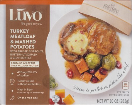 (image for) LUVO TURKEY MEATLOAF & MASHED POTATOES WITH BRUSSHELS SPROUTS