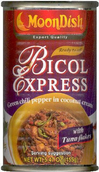 (image for) MOONDISH BICOL EXPRESS GREEN CHILI IN COCONUT CREAM WITH TUNA