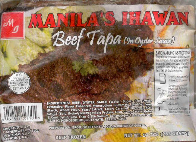 (image for) MANILA'S IHAWAN BEEF TAPA IN OYSTER SAUCE