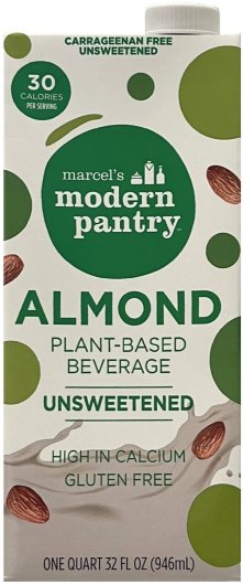 (image for) MARCEL'S MODERN PANTRY ALMOND PLANT-BASED BEVERAGE UNSWEETENED