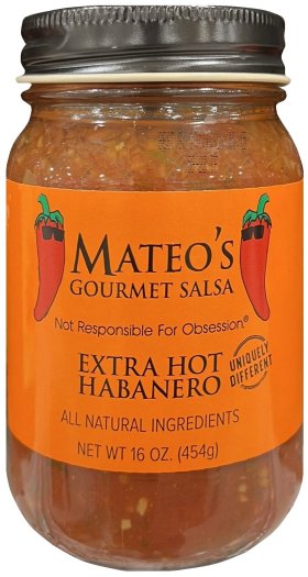 (image for) MATEO'S GOURMET SALSA EXTRA HOT HABANERO