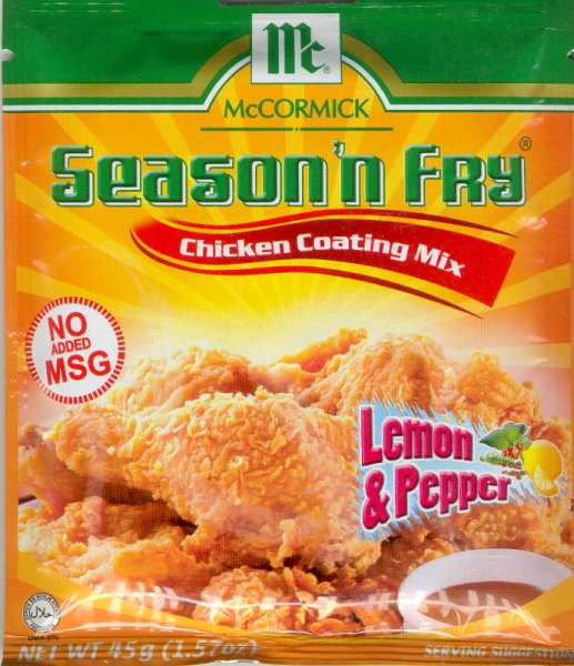 (image for) McCORMICK SEASON'N FRY CHICKEN LEMON & PEPPER COATING MIX