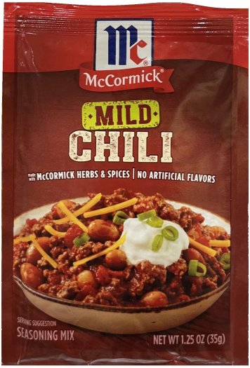 (image for) McCORMICK MILD CHILI SEASONING MIX