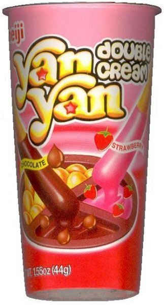 (image for) YAN YAN CHOCOLATE STRAWBERRY DOUBLE CREAM SNACK