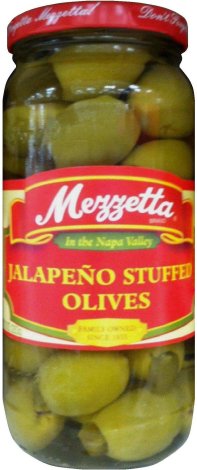 (image for) MEZZETTA JALAPENO STUFFED OLIVES MEDIUM HOT