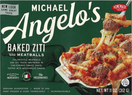 (image for) MICHAEL ANGELO'S BAKED ZITI WITH MEATBALLS