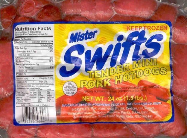 (image for) MISTER SWIFTS TENDER MINI PORK HOTDOGS